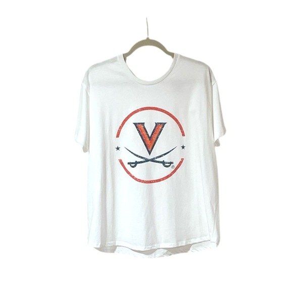 Gameday Couture Virginia Cavaliers Tee Shirt End Zone Short Sleeve  White Size L - Picture 1 of 9